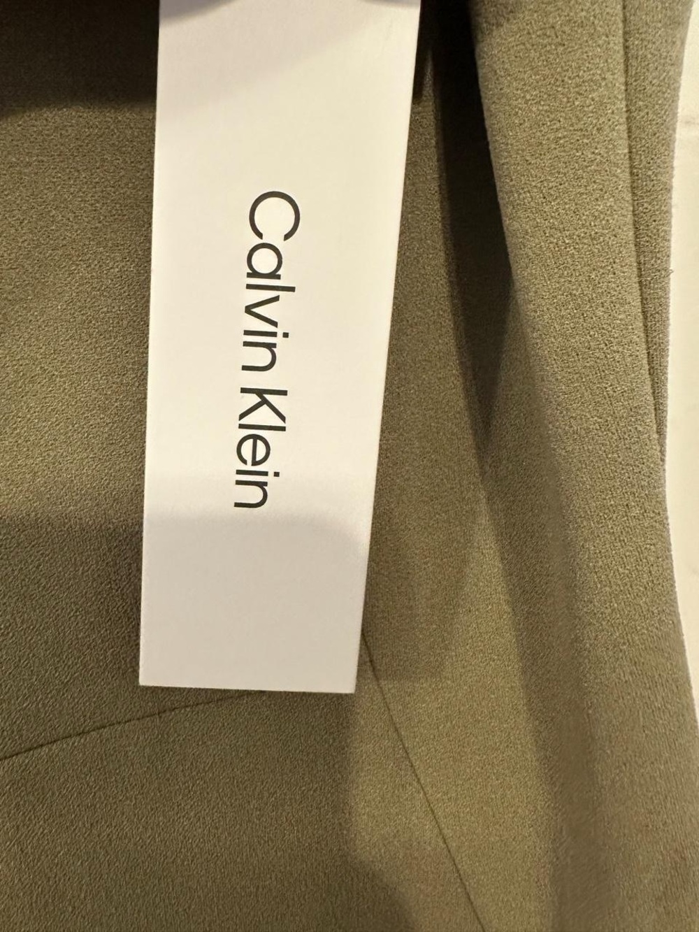 Calvin Klein Olive Green Sleeveless Sheath Dress - Picture 5 of 6
